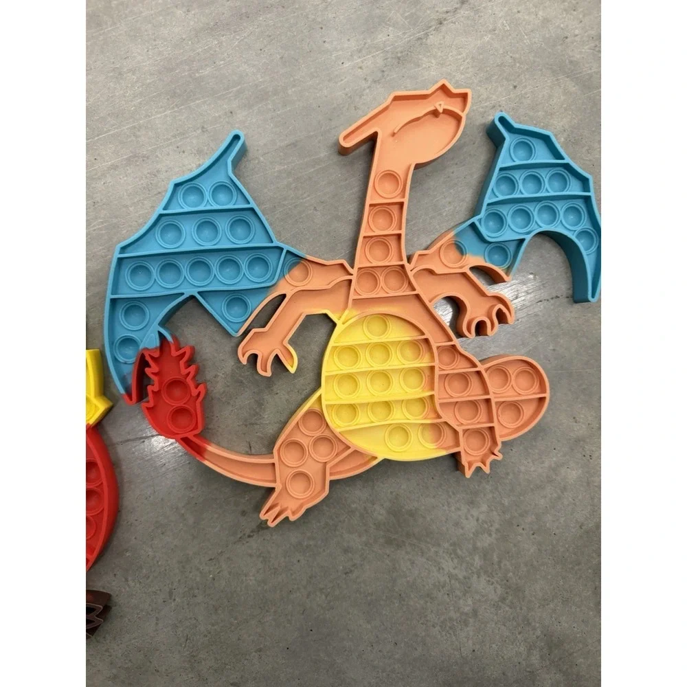 Pokemon Pop It Fidget Toy Set Charmander‎ Charizard Push Bubble